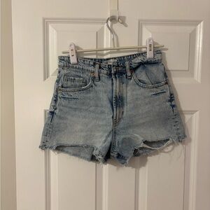 Zara High Wasted Denim Shorts